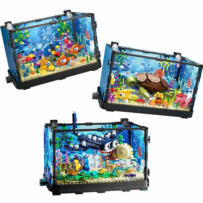 Marine Aquarium Home - Fish Tank Building Block Set with