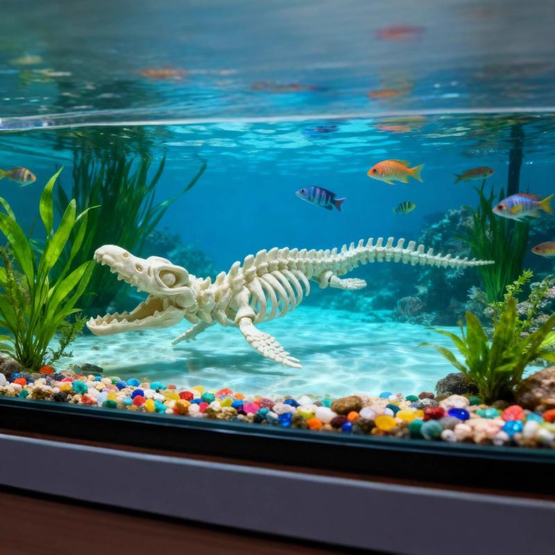 Marine Aquarium Home - New-Dinosaur Skeleton Model Fish Tank Landscaping