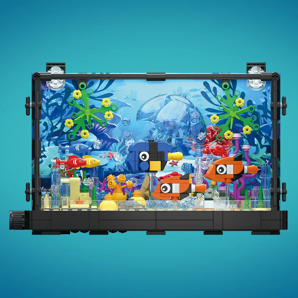 Fish Tank Building Block Set w - Marine Aquarium Home ulasan dan harga