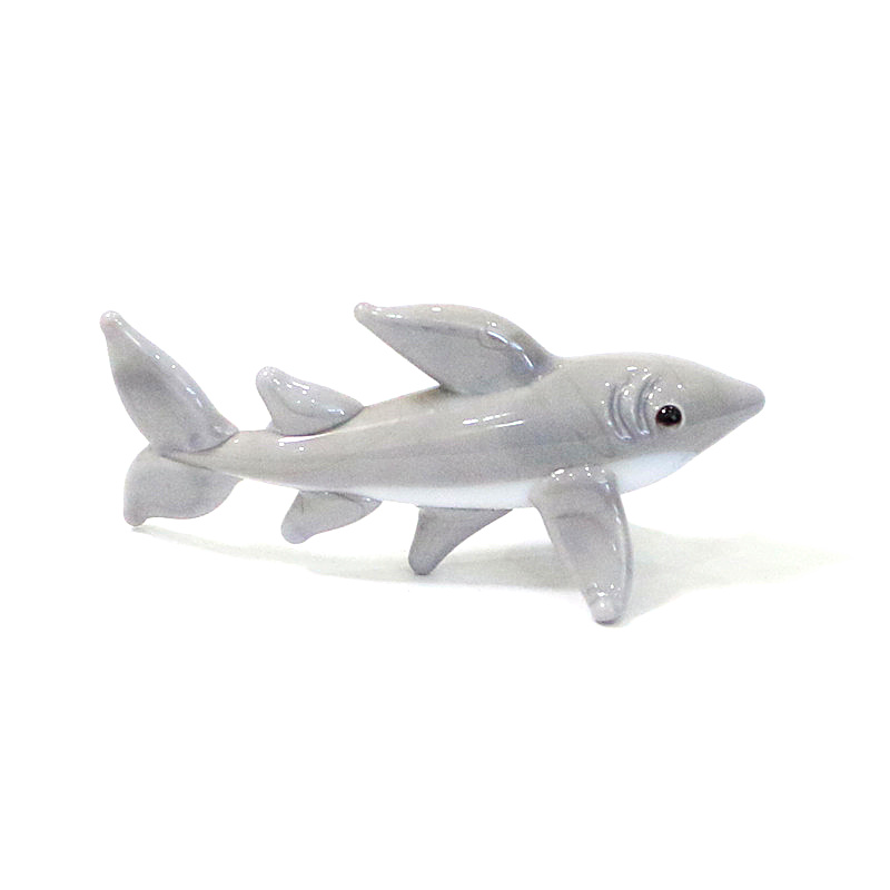 Handmade Mini Glass Shark Figu - Marine Aquarium Home ulasan dan harga