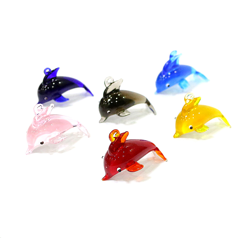 Cute Dolphin Charm Glass Penda - Marine Aquarium Design ulasan dan harga