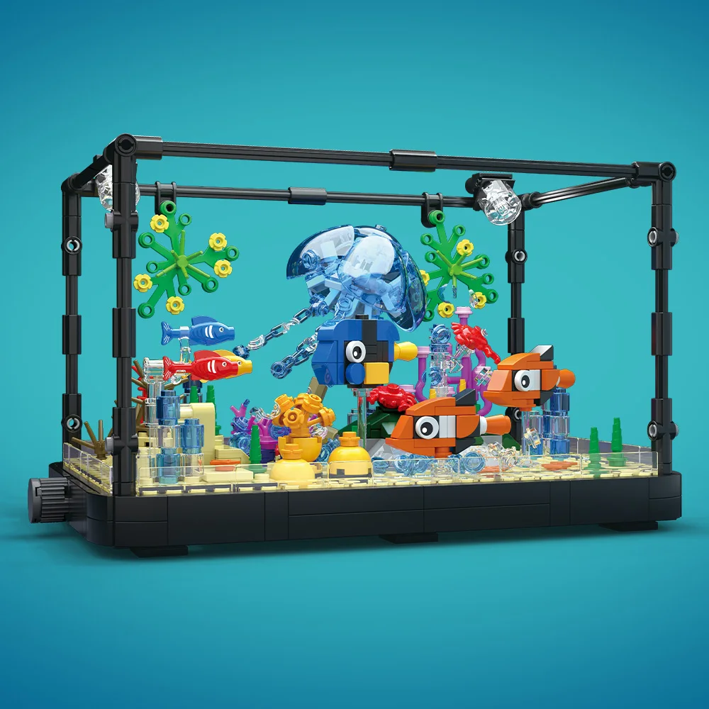 Fish Tank Building Block Set w - Marine Aquarium Kit ulasan dan harga