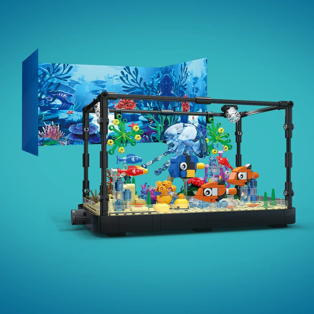 Fish Tank Building Block Set w - Marine Aquarium Kit ulasan dan harga