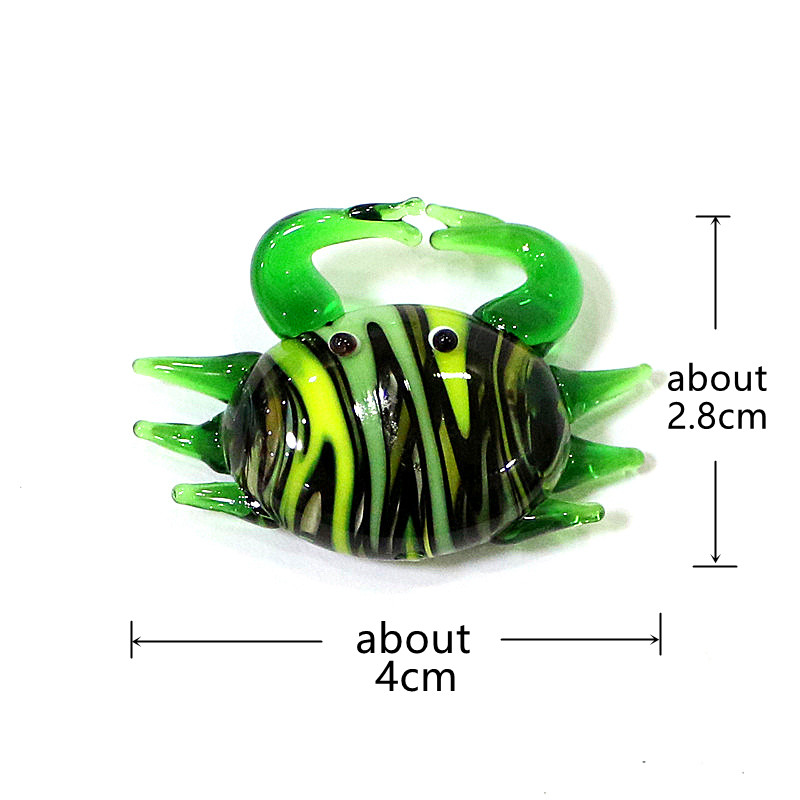 Handmade Cute Mini Glass Crab  - Marine Aquarium Home ulasan dan harga