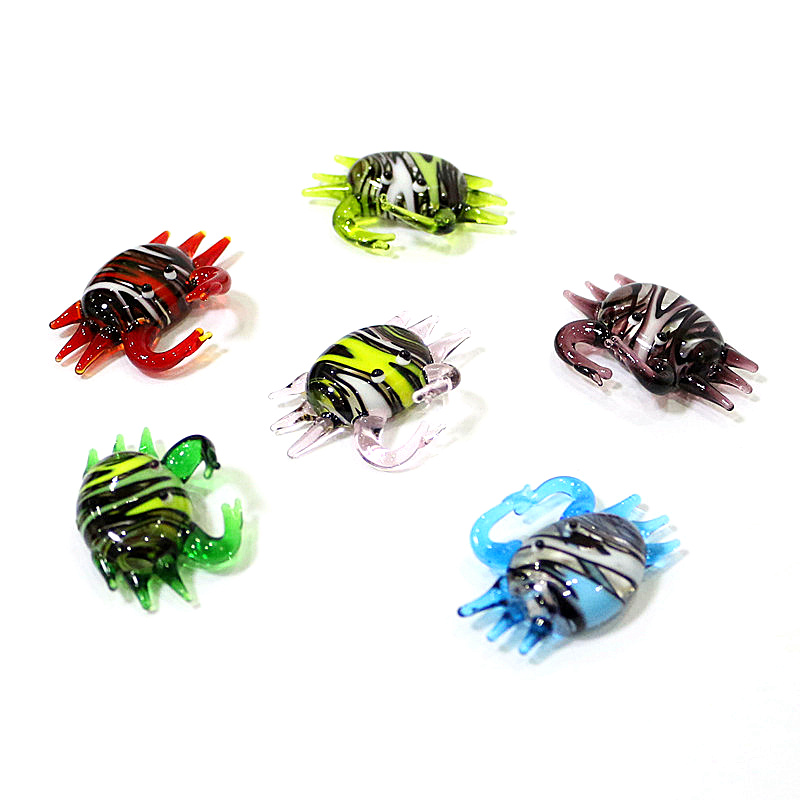 Handmade Cute Mini Glass Crab  - Marine Aquarium Home ulasan dan harga