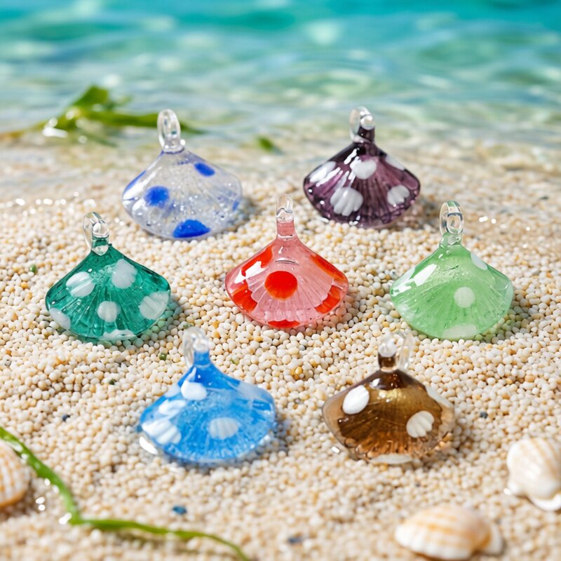 Colorful Mini Sea Shell Charm  - Marine Aquarium Design ulasan dan harga