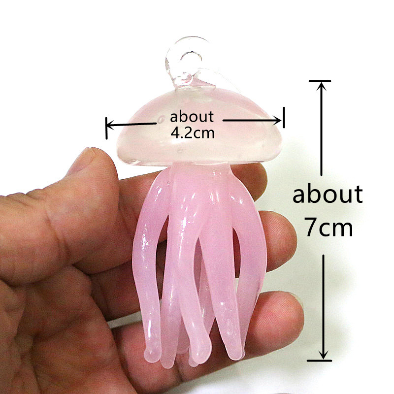 Pink Jellyfish Glass Pendant C - Marine Aquarium Home ulasan dan harga