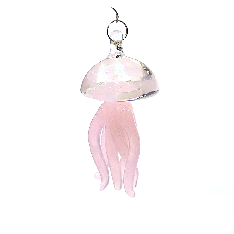 Pink Jellyfish Glass Pendant C - Marine Aquarium Home ulasan dan harga