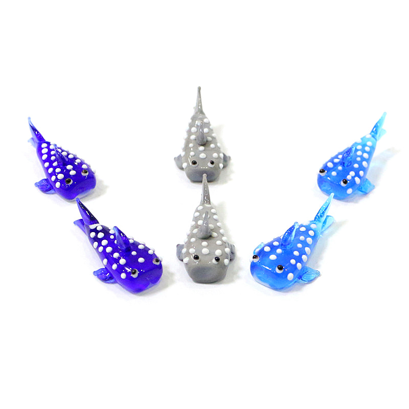 Miniature Glass Shark Figurine - Marine Aquarium Japan ulasan dan harga